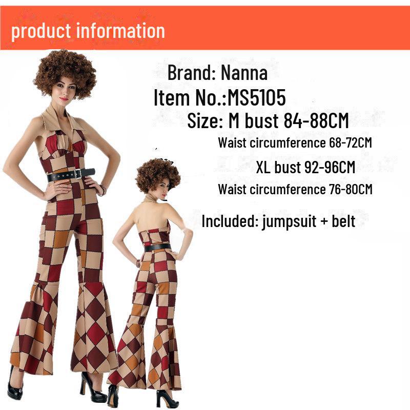 

Костюмы для выступлений в стиле ретро 80-х из джинсовой ткани в клетку для мужчин и женщин XL