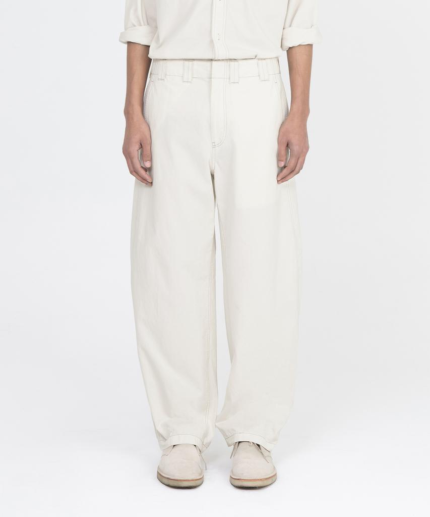 Beulaunyadeu W Washed Work Pants, Ecru