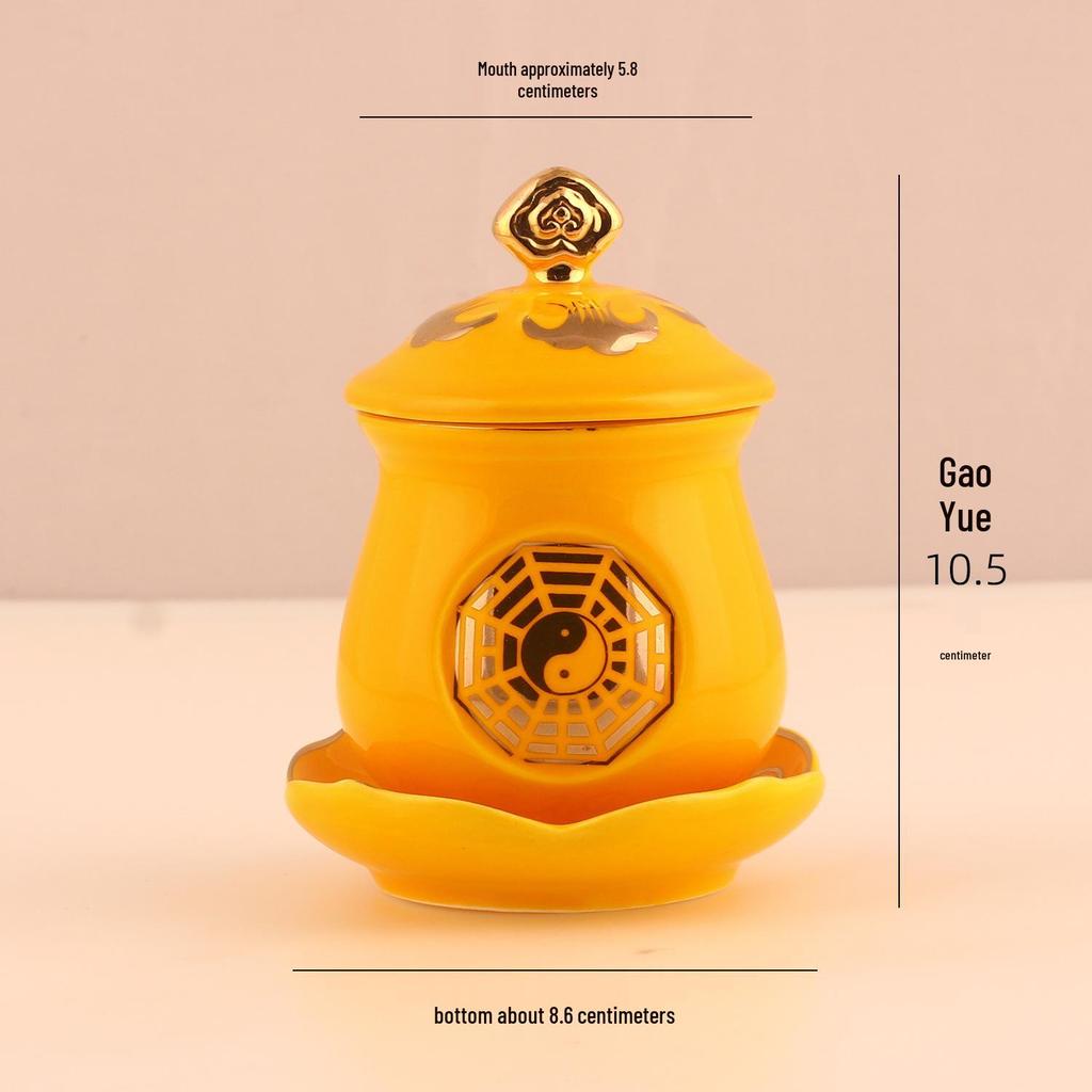 Keramische Opferbecher für Buddha, Guanyin und den Gott des Reichtums - Klein, Perfekt für Weihwasser und zum Anziehen von Reichtum.