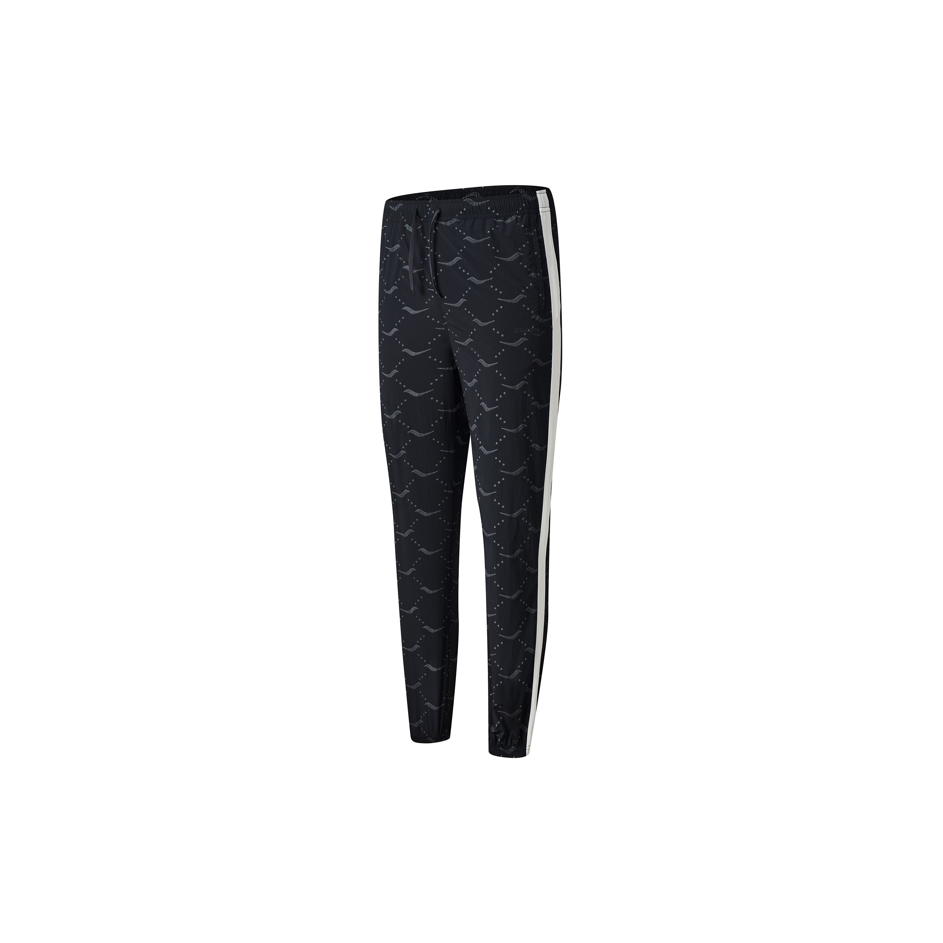 

Saucony Full Print Color Block Mid Rise Straight Leg Sports Pants Women pants Black SC1230084A-PR05 L