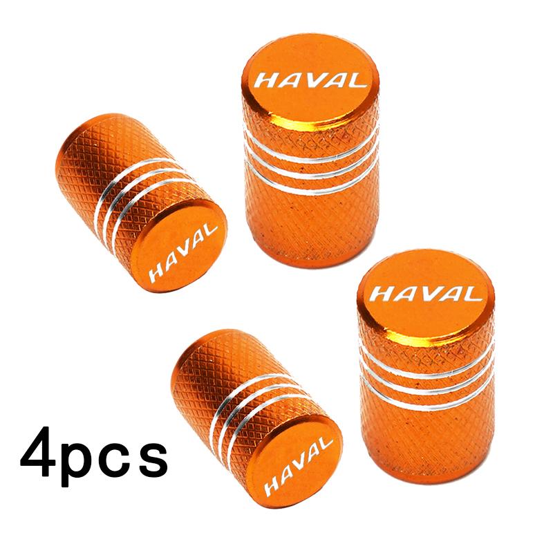 For Haval F7/F7X H6 H2 H3 H4 H8 H9 2018 Accessories Car Styling 4PCS Car Wheel Tire Valve caps CNC Aluminum Airtight Covers