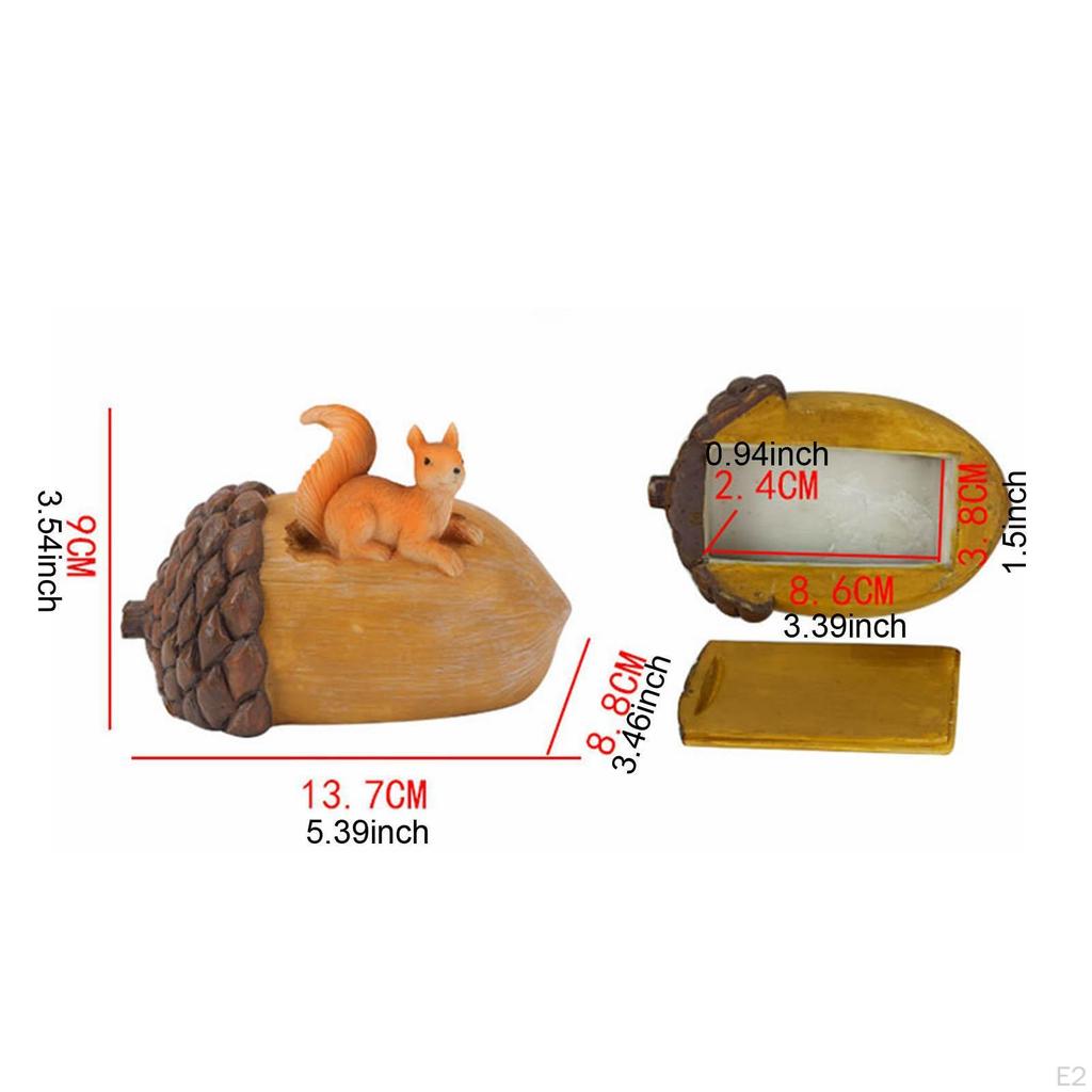 Fairy Garden Decoration Outdoor Statue Miniature Craft Art Spare Key Box Animal Figurine for Lawn