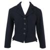 CHANEL [ ] 12C P42616V18196 Rhinestone Button Pile Jacket 36 blackUsed
