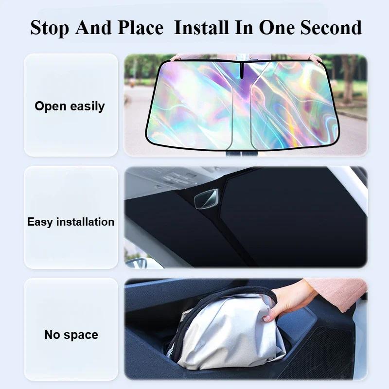1Set Car Sun Visor Windshield Reflective Sunshade For Small Cars, SUV, Hatchbacks Medium Interior Products Summer CarAccessories