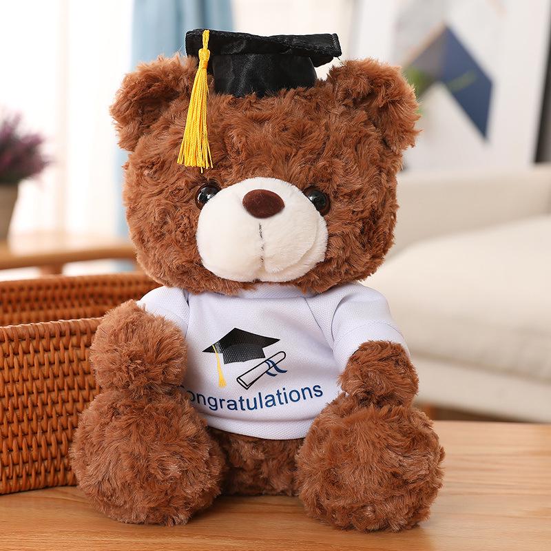 Graduation Teddy Bear Plush Toy - Doctoral Cap, Christmas Gift