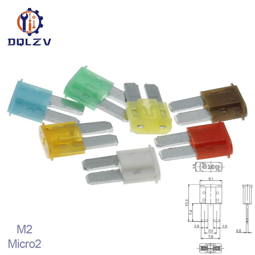 Fuses 32V Micro2 Mini Small Medium Car Fuse 1A 2A 3A 5A 7.5A 10A 15A 20A 25A 30A 35A 40A 45A 50A Amp Clip Fuse Set for Car Truck