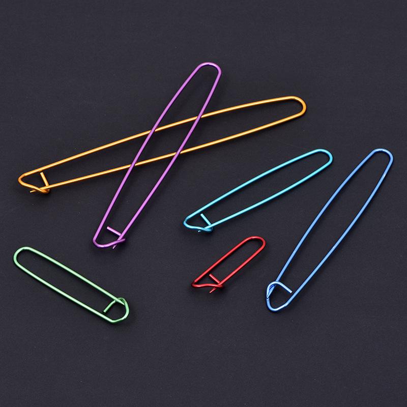 

Colorful Aluminum Safety Pins, Anti-slip Yarn Stitch Holders, Anti-snag Clips, Knitting Tools for Sweaters. 6cm