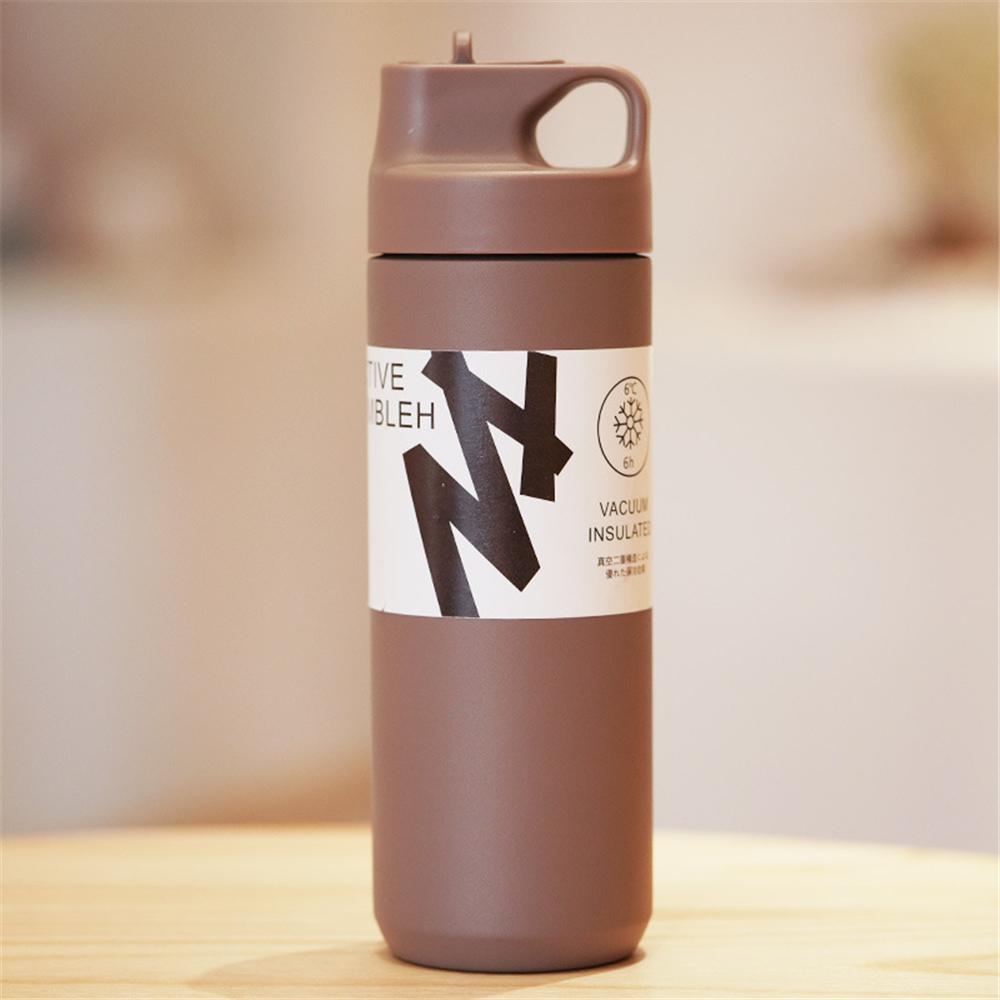 Termosmugg i rostfritt stål Kreativ Mode Sport Sugrörskopp Miljöskydd Bekväm Innovativt Resetillbehör