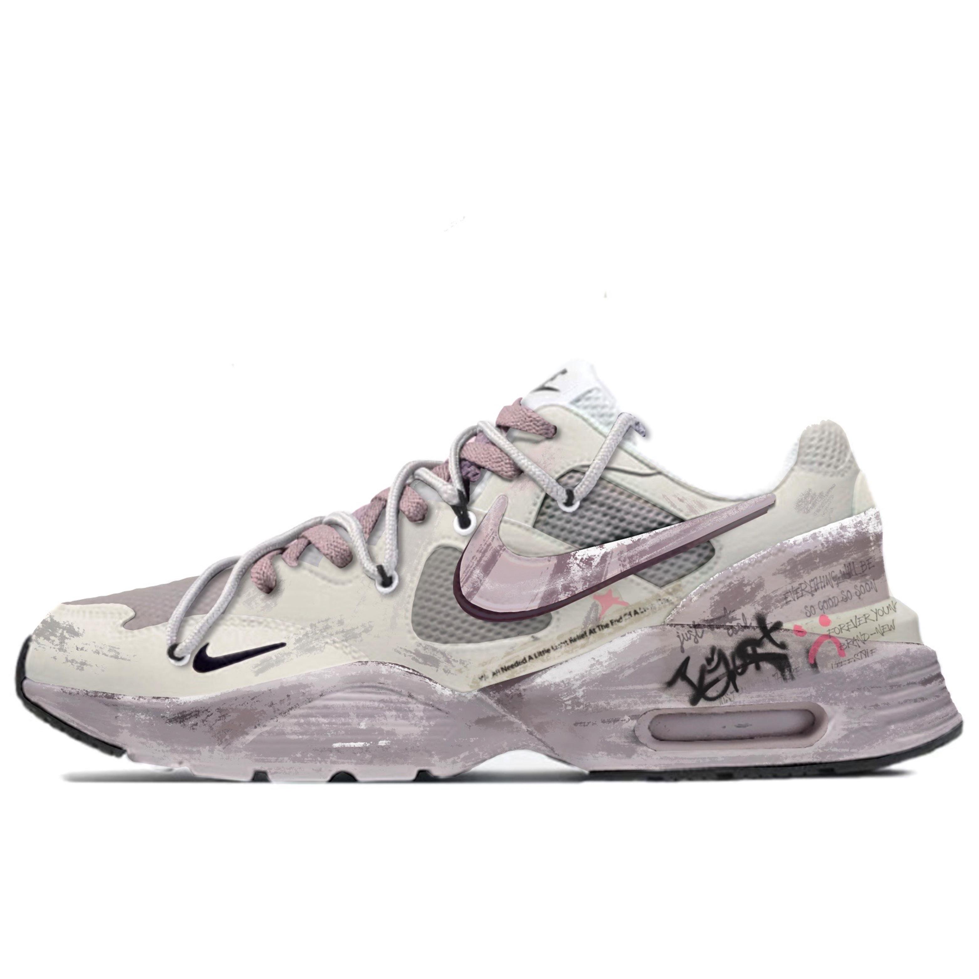 

Nike Air Max Fusion Da Vinci Custom, Inner Activity Lightweight Low top Casual Shoes Women s CJ1671-100(TeamM-) 38