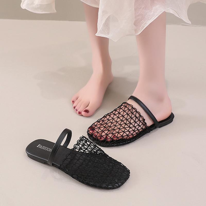 Fashion Shoes Fretwork Heels Slippers Women Summer Slides Cover Toe Pantofle 2025 Rome Female Shoes Womens Slippers Outdoor Slides Fretw