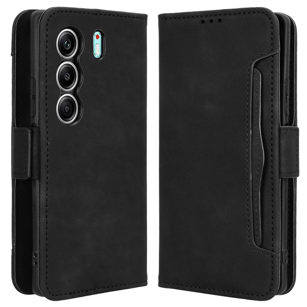 Für TECNO Camon 40 4G CM5 Lederhülle Handy-Brieftasche Abdeckung mit mehreren Kartenfächern