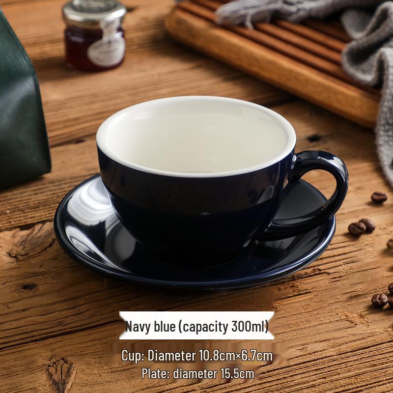 

Большой керамический набор чашек для капучино и латте 300 мл - Дизайн Яичный цветок 300ml