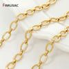 7*10mm 18K Gold Plated Brass Large O Chain for Jewelry Making,High Quality Metal Link Chains for Necklace Bracelet accessories