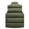 Winter New Feather Rong Cotton Vest Men's Solid Color Stand-Up Collar Versatile Sleeveless Vest Cold-proof Warm Cotton Jacket Men's
