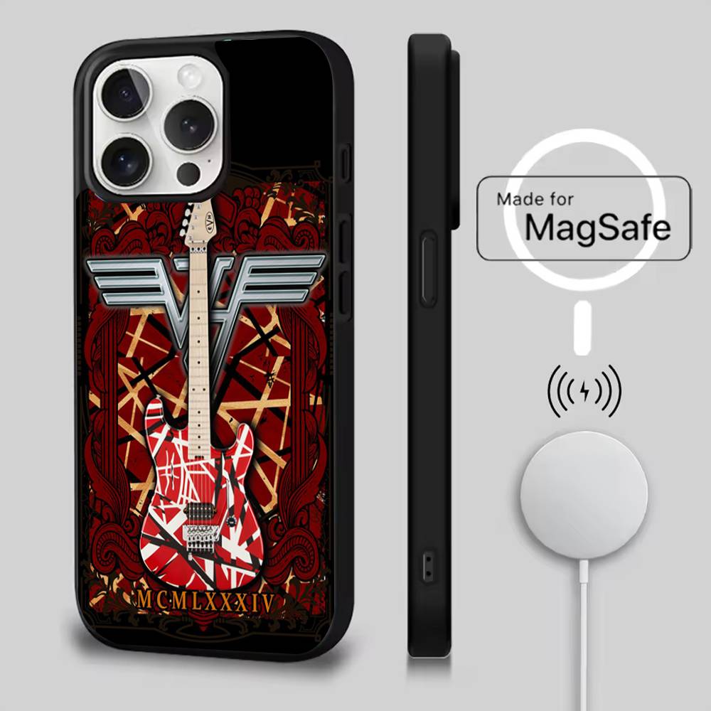 V-Van Halen 5150 Handyhülle Für iPhone 17,16,15,14,13,12,11,Pro,Max,Plus,Mini,Air,SE Magsafe Magnetisches Kabelloses Laden iPhone15plus black