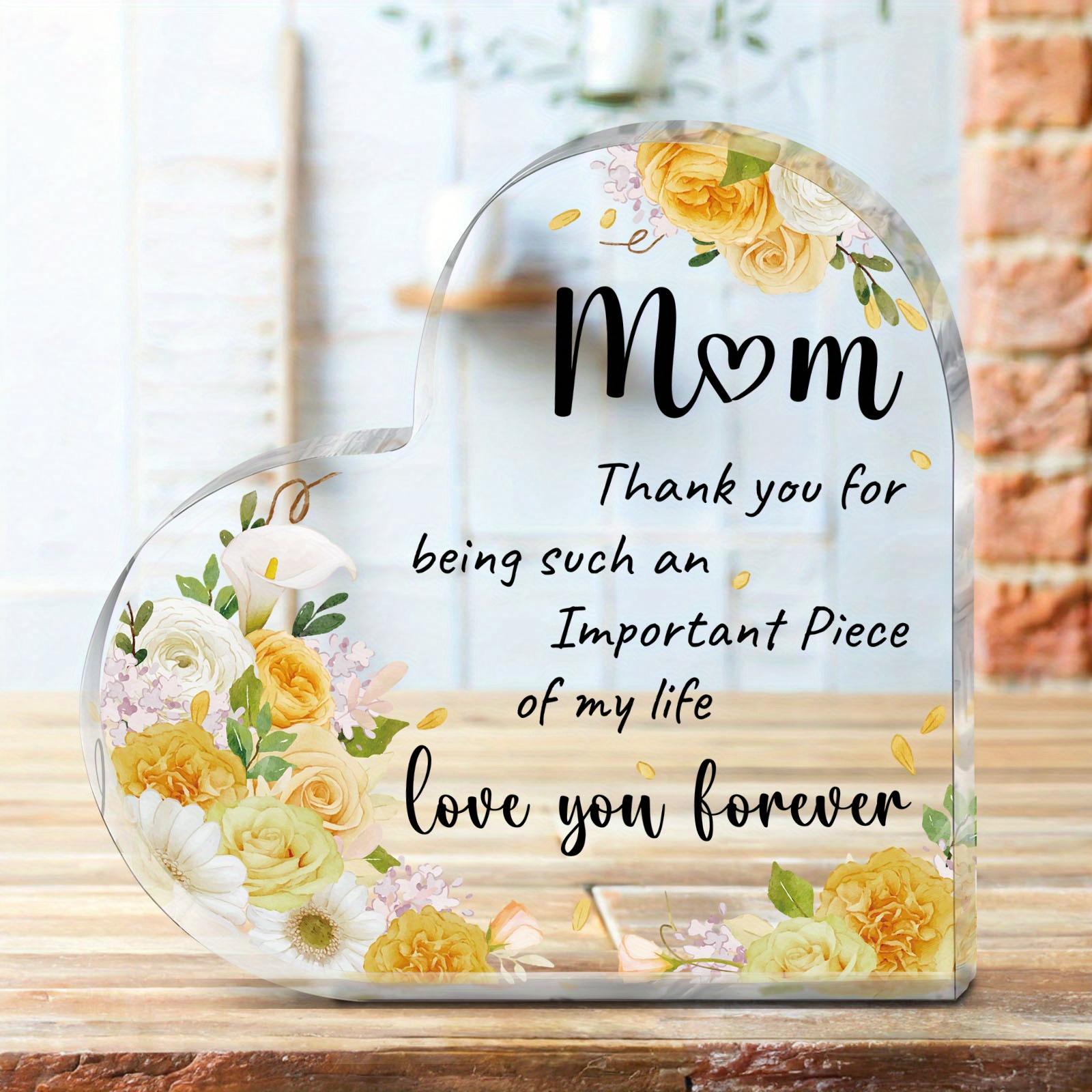 

2D Flat One Heart-Shaped Acrylic Decoration for My Amazing Mother:A Sincere Homage for Mother S Day,Nurseries,Home Desk Living Room Acrylic Decoration 10*10cm