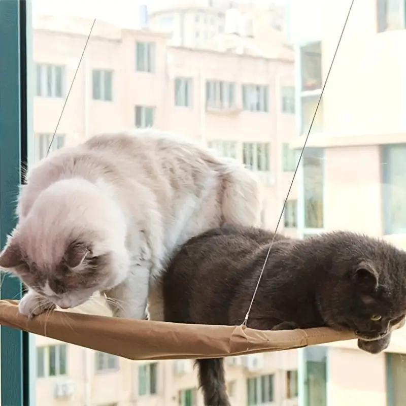 Cozy Window-Mounted Cat Hammock: Detachable, Washable, Steel Wire Suction Cup Bed