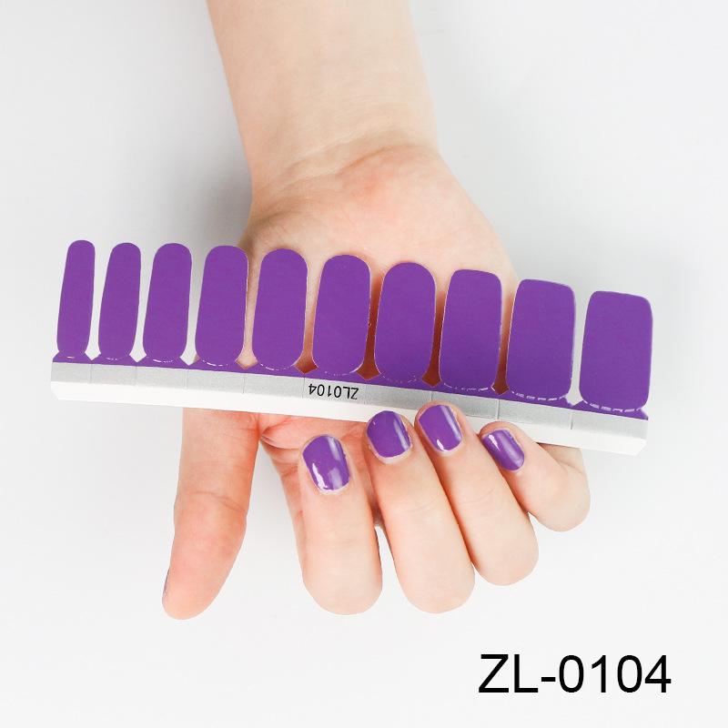 New 20 Nail Stickers Solid Color Nail Stickers Maternity Nail Stickers Fake Nails