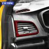 Real Soft Carbon Fiber Sticker For Renault Megane 4 2016 2017 2018 2019 2020 2021 2022 2023-2025 Car Center Console Air Outlet