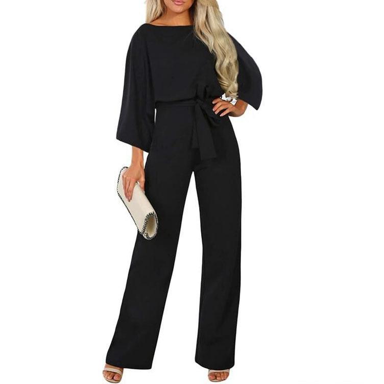 Tuta lunga da donna per le vacanze in spiaggia con fasciatura Tuta elegante casual da spiaggia per feste Pantaloni tuta da lavoro con fasciatura