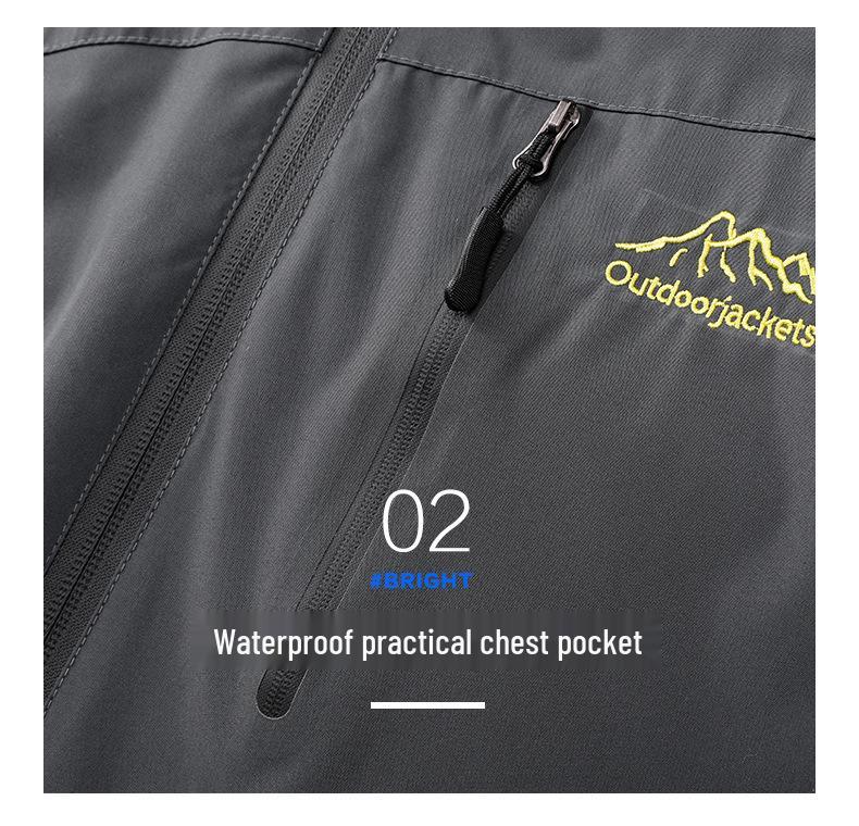 Breathable Windproof Single-Layer Outdoor Hiking Jacket for Men and Women - Spring & Autumn Wear-Resistant Design