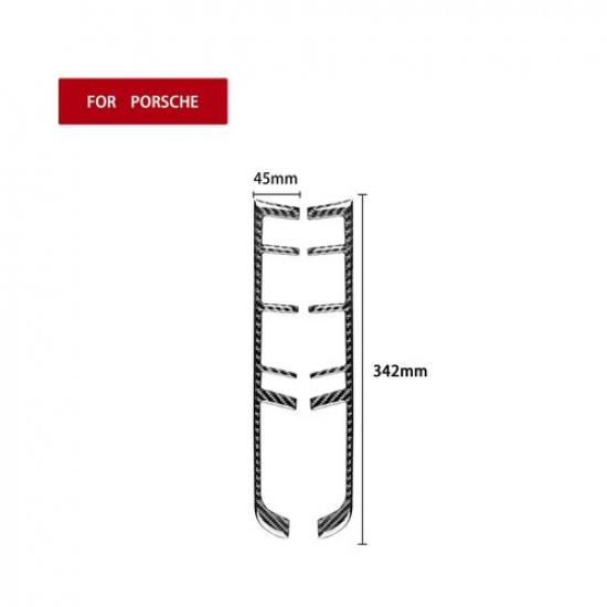 6Pcs Carbon Fiber Interior Gear Shift Panel Cover Trim For Porsche Macan 2014-19