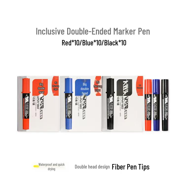 Qixin MK803 Quick-Drying Waterproof Double-Ended Oil-Based Marker Pen