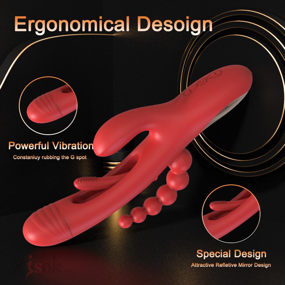 Rabbit Tapping Vibrator G-spot Patting For Women 3 In 1 Clitoris Clit Stimulator Powerful 21 Modes Sex Toy Female Goods Adults