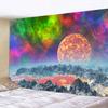 Cer înstelat Galaxy Tapiserie Luna Univers Nebuloasă Spațială Pânză de perete agățată pentru acasă Dormitor Decorare dormitor