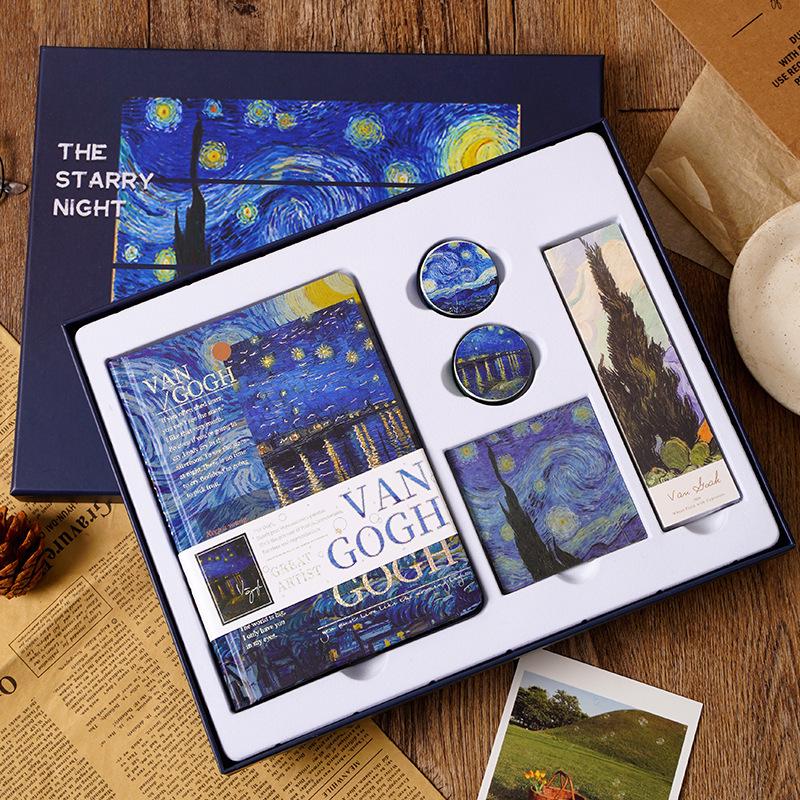 

Подарочный набор из блокнотов «Ван Гог и Моне» — креативный дизайн ретро-картины маслом для студентов