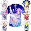 Anime Dragon Maid Kanna Kamui 3D-Druck T-Shirt Unisex Casual Harajuku Kurzarm T-Shirt Japanischer Manga Kinder Top 100-6XL
