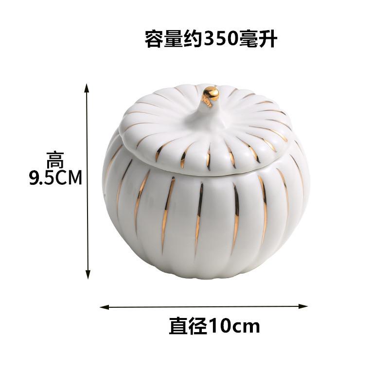 Ceramic Pumpkin Bowl with Lid Creative Soup Cup Steamed Egg Bird's Nest Small Stew Cup Kitchen Ceramic Fruit Dessert Salad Bowl