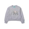 BBC EARTH [23fw] Fleece Crewneck Animal Embroidery  Ash Blue 