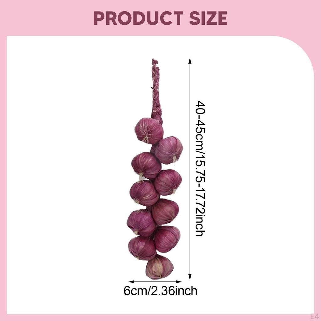 Artificial Garlic String Foam Vegetable Decorative Fake Hanging Ornament