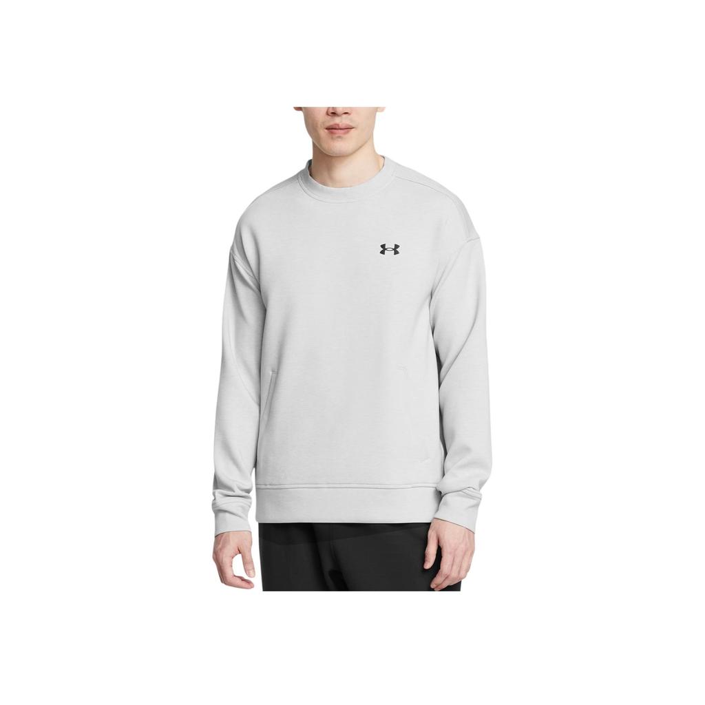 Under Armour Sportstyle FW24 Fleece Crew Neck Comfortable Loose Knit Sweatshirt Men Sweatshirt Modern-Gray Light-Stone Black 1389478-011