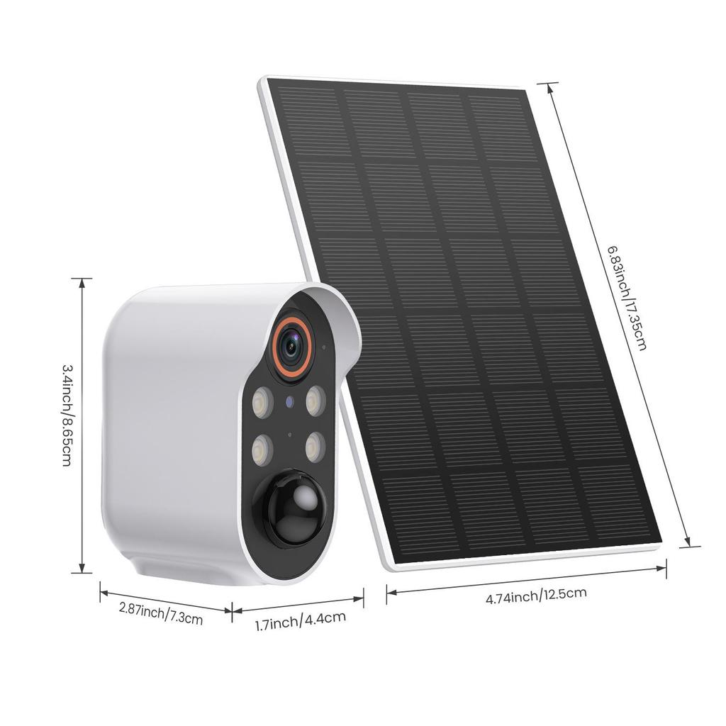 Outdoor Wireless Solar HD Surveillance Camera with Visual Intercom and Night Vision