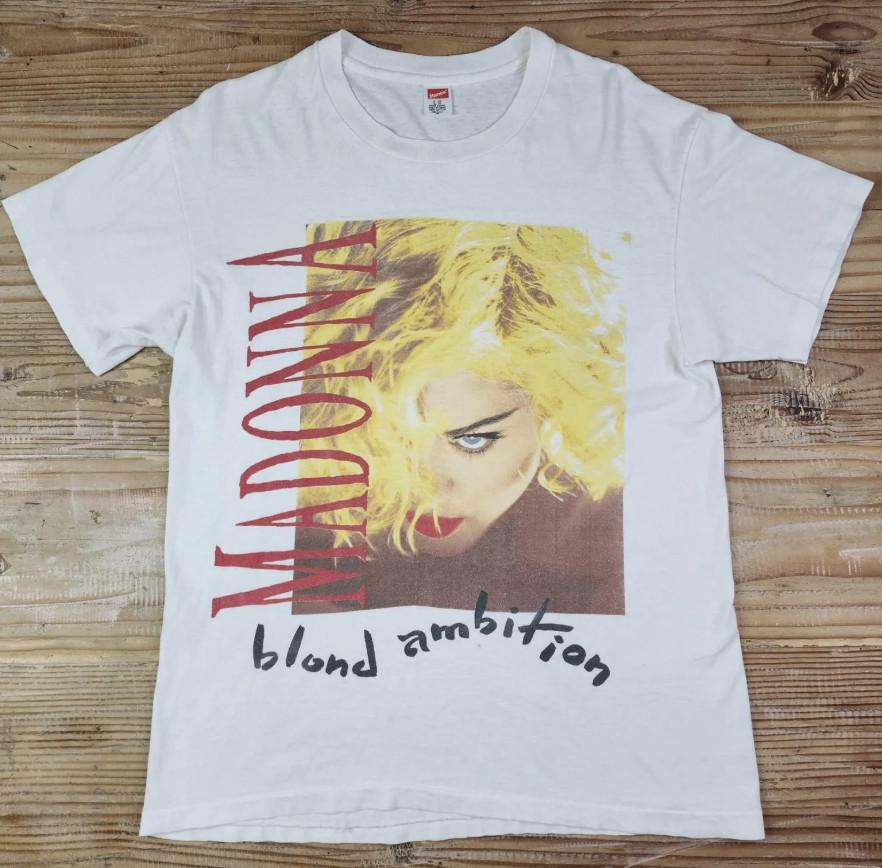 Vintage Style 1990 Madonna Blond Ambition World Tour T-Shirt