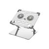 Laptop Stand, Computer Stand, Cooling Pad Base, Tablet Riser, Foldable Vertical Stand, Height-Increasing Bracket, Silver Color