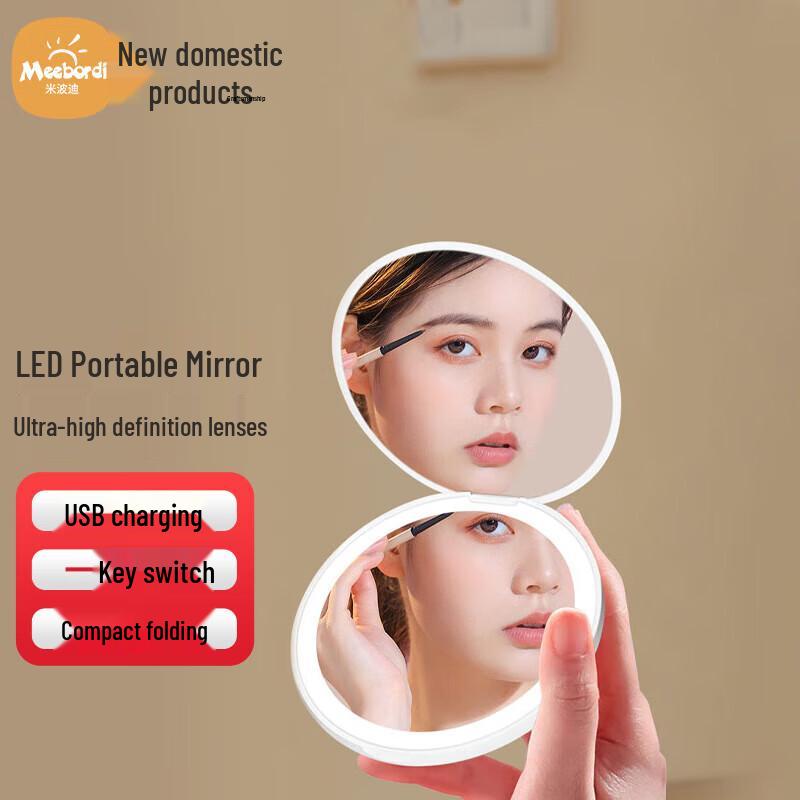 Mibodi Portable Foldable LED Makeup Mirror