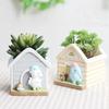 Charmante Tierhaus-Design Harz-Pflanzgefäße, Schreibtisch-Sukkulenten-Töpfe, Ideal für die Zimmerpflanzenzucht & Geschenke