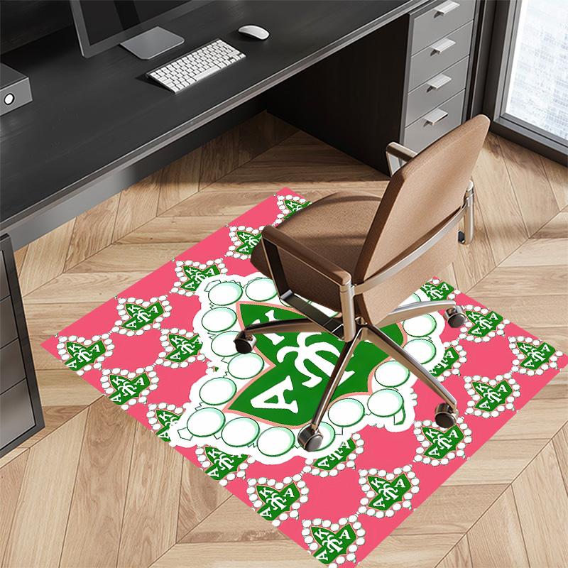 AKA Logo1 Printed Absorbent Washable Carpet, Non-Slip Bathroom Mats, Kitchen Rugs, Yoga Mat,Living Room Entrance, Camping Picnic Rugs