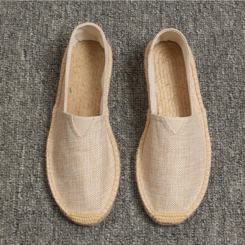 Spring/Summer Couple Espadrilles: Quick-Drying Canvas Loafers, Breathable Comfort, Durable Straw-Woven Fisherman Shoes