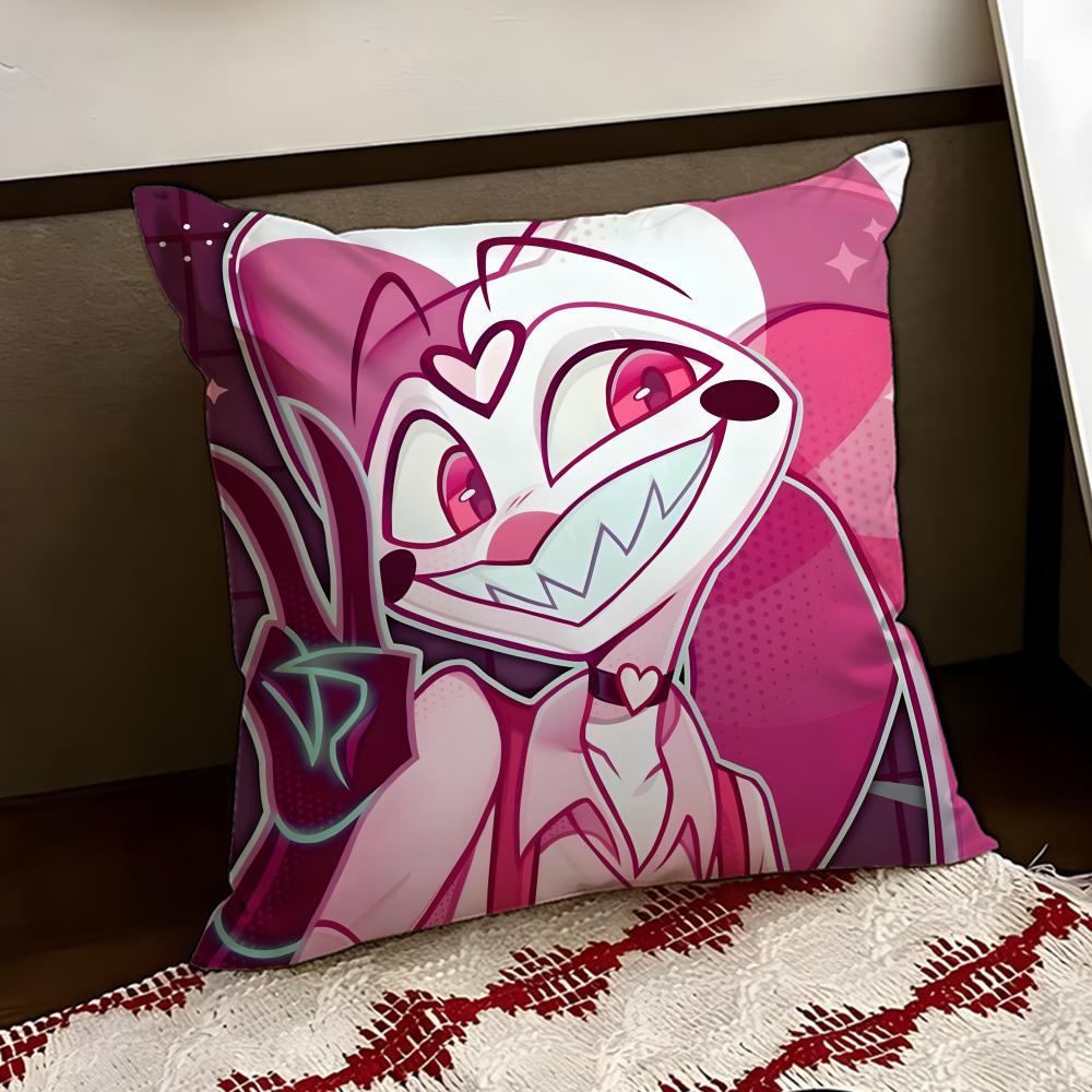 Anime HHelluva BBossS Cushion Cover Reversible Soft Durable Pillow Cover Home  Car MultiScene Use for Daily Comfort