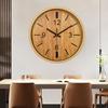 12 Inch Modern Light Luxury Wooden Wall Clock Mute Non-ticking Three-dimensional Suitable for Study Library Bedroom Living Room