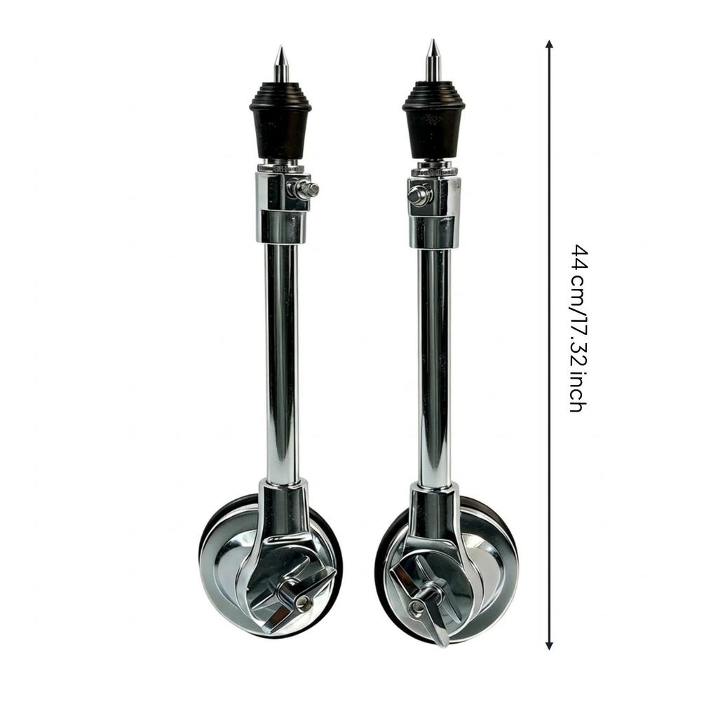 2 Pieces Drum Leg with Caster Bass Mobile Hardware for Drummers, Percussionists, Stage,