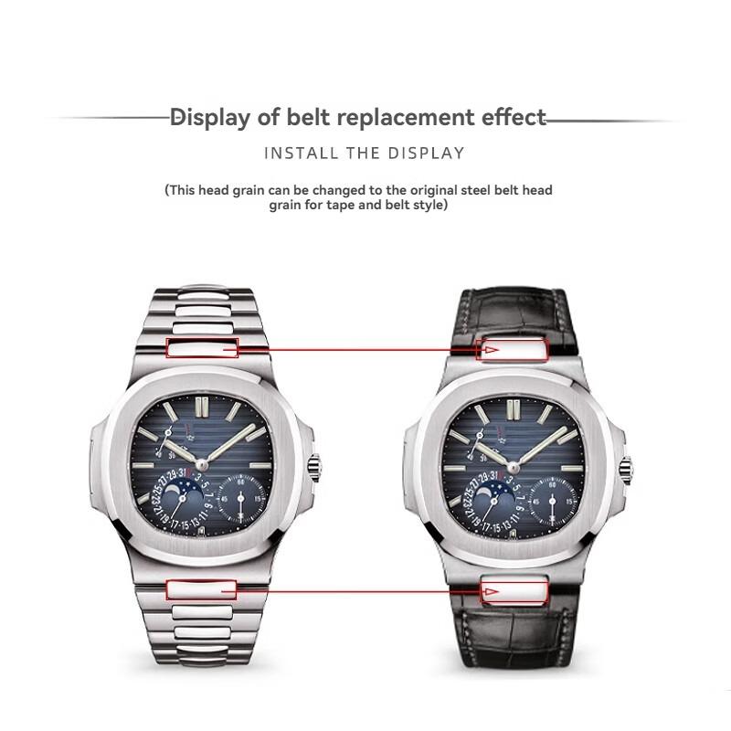 Für Patek Philippe Nautilus 5726/5711/5712 Armband-Verbindungsstück-Set - Schraubendreher, Kerbige Hülsen & Stifte Set, Edelstahl-Endstück