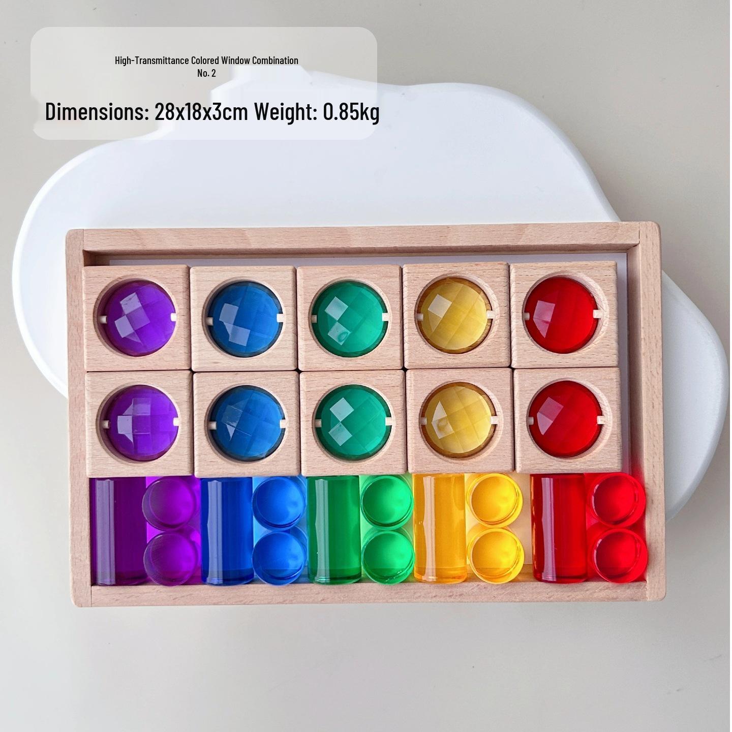 Translucent Acrylic Building Blocks: Light & Shadow Montessori Waldorf Toy Set