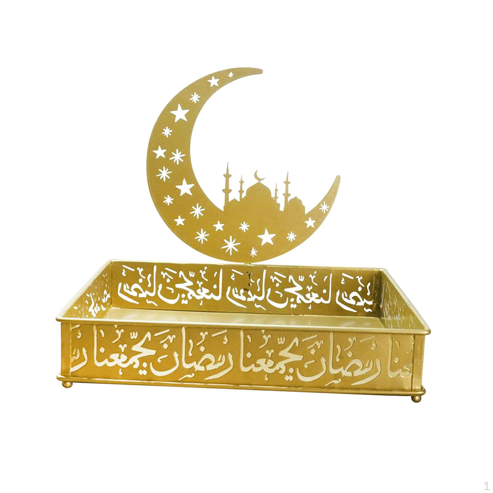 

Поднос для десерта Ид Тарелки Мубарак Еда Фрукты Хранение Посуда Рамадан Луна Звезда Форма Style C