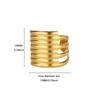 Stainless Steel Bold Multi - Layer Lines Rings For Women Gold Color Geometric Punk Ring Wedding Christmas Jewelry Gift