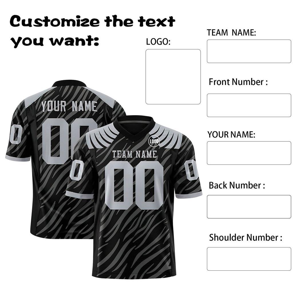 Custom Football Jerseys Personalized Printed Team Name & Number Sports Uniform For Men Women Youth